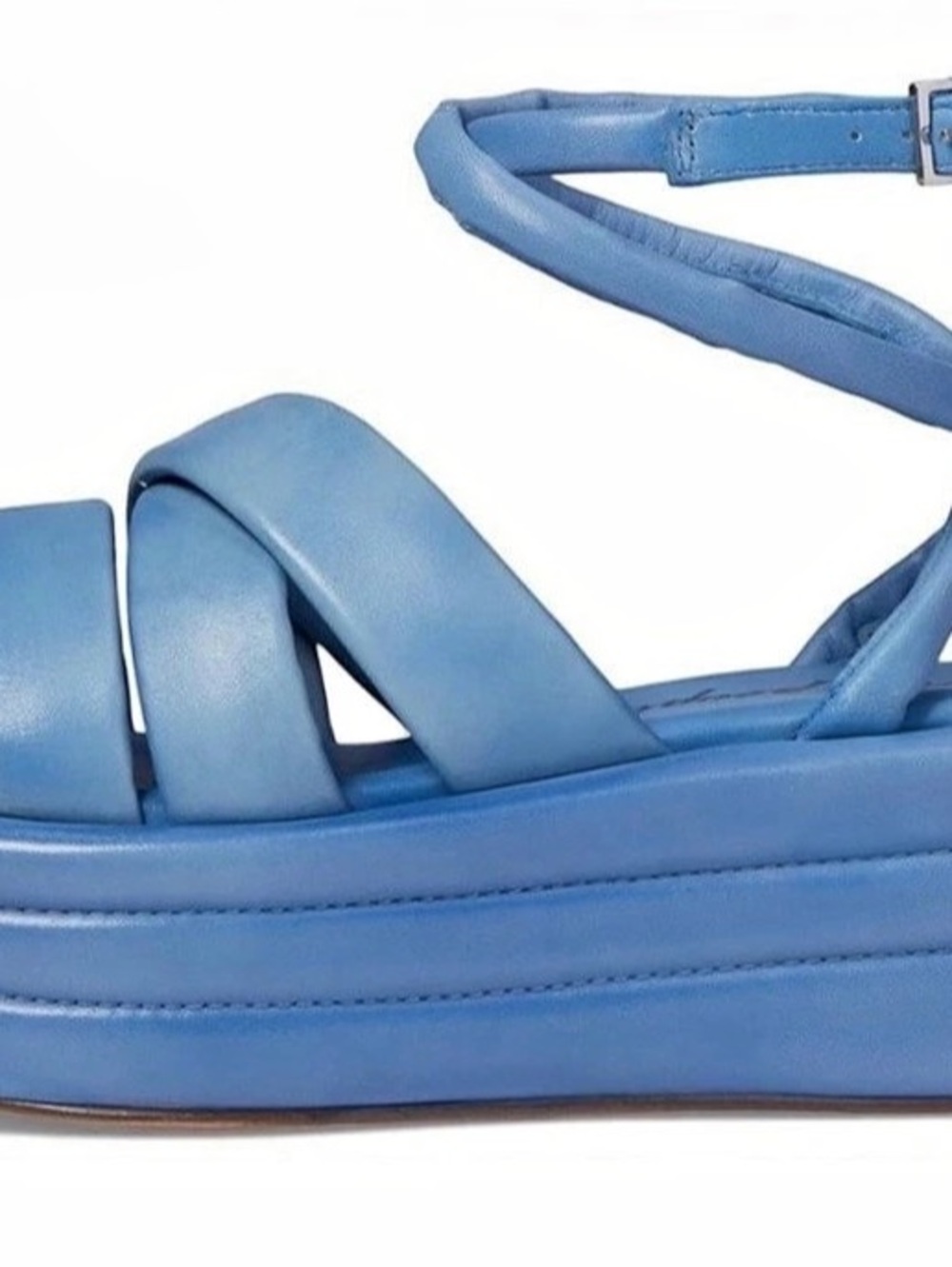 Free People Harper Flatform Sandal Blue Platform Sandals